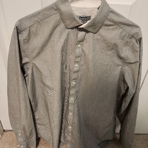 Men's DKNY Grey Shirt Size 16 34/35- Excellent Condition!